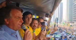 Jair Bolsonaro no ato golpista de 7 de setembro na Avenida Paulista