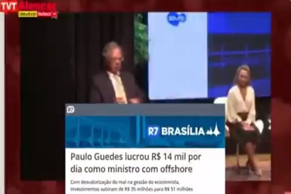 Guedes em discurso que defende a alta do dólar