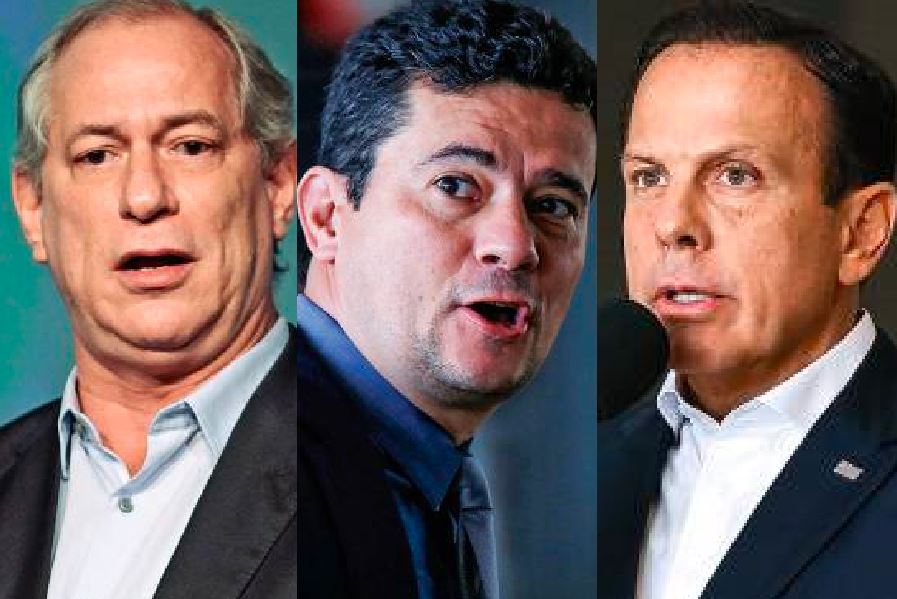 Ciro Gomes, Sergio Moro e João Doria PT