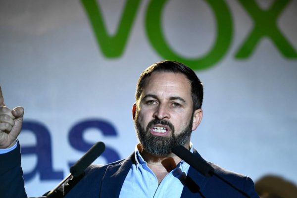 O líder do Vox, Santiago Abascal. Foto: Oscar Del Pozo/AFP