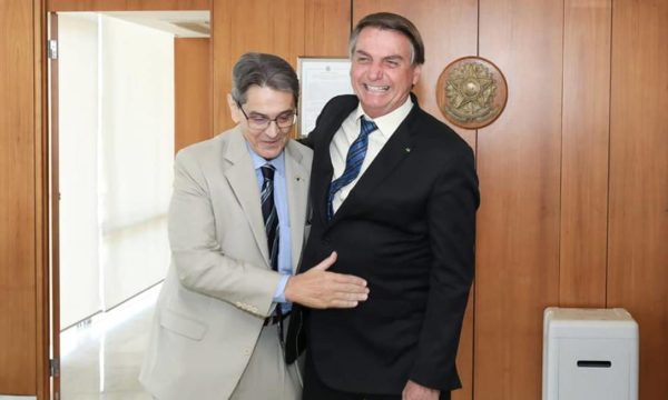 Jair Bolsonaro e Roberto Jefferson reunidos no Palácio do Planalto, em setembro de 2020. Foto: Reprodução