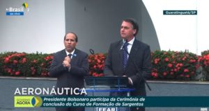 Bolsonaro falou em evento da Aeronáutica nesta sexta-feira (26). Imagem: Reprodução/YouTube