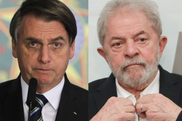 Bolsonaro e Lula em montagem