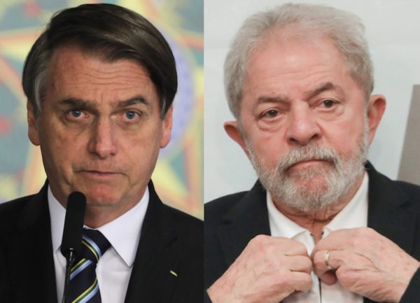 Bolsonaro e Lula em montagem