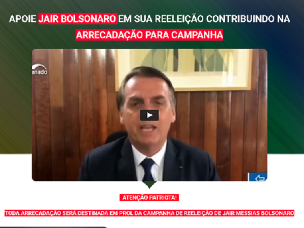 Site faz campanha antecipada para Bolsonaro