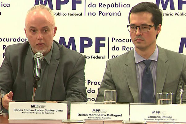 Carlos Fernando e Deltan Dallagnol, membros do partido da Lava Jato