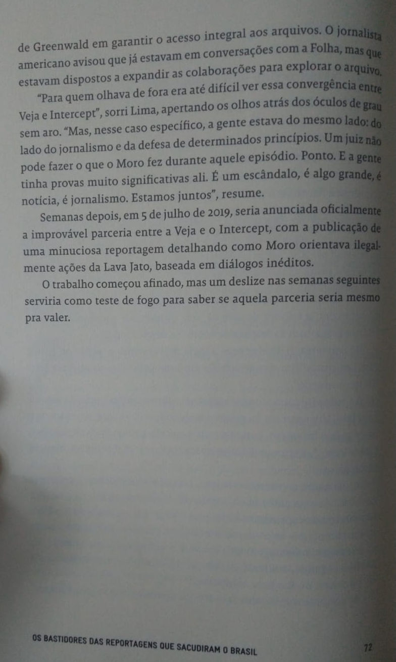 Confira a participação da revista Veja na Vaza Jato no livro do The Intercept Brasil