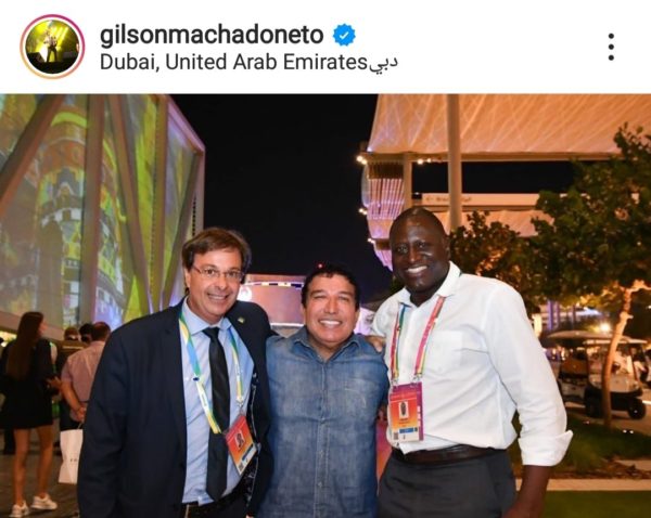 Magno Malta, Gilson Machado e Hélio Lopes em Dubai