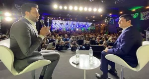 Ex-juiz Sergio Moro e Danilo Gentili