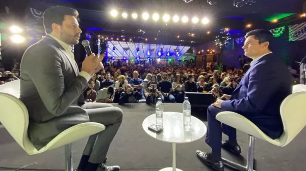 Ex-juiz Sergio Moro e Danilo Gentili