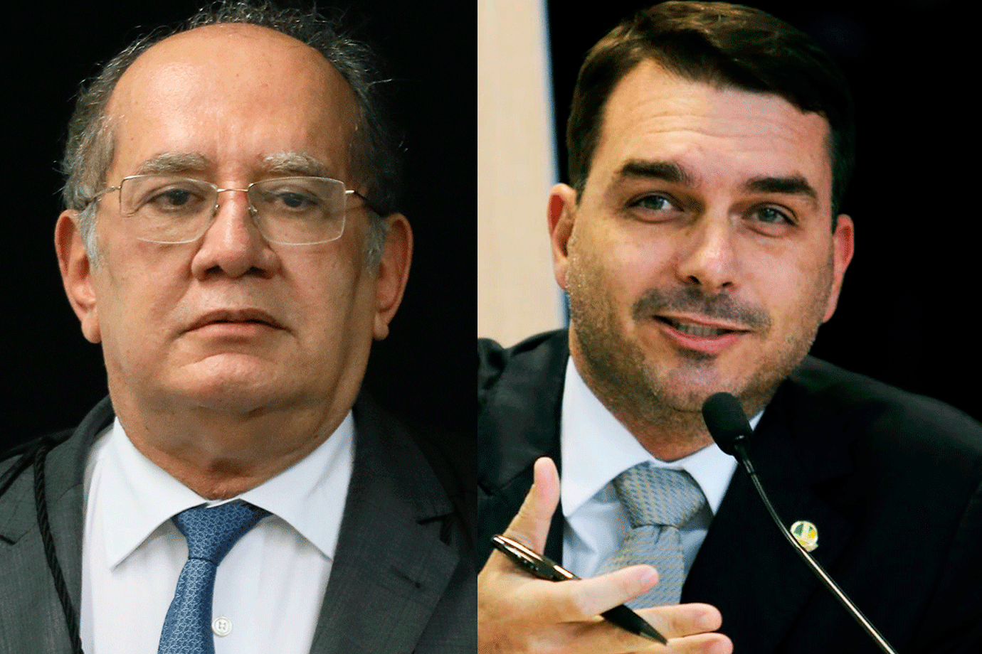 Gilmar Mendes e Flávio Bolsonaro