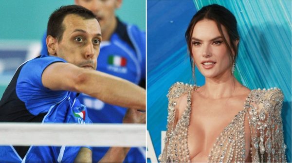 Jogador de vôlei italiano Roberto Cazzaniga e a modelo brasileira Alessandra Ambrosio