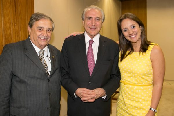 José e Renata Abreu em audiência com Temer na época em que o golpista usurpou a presidência