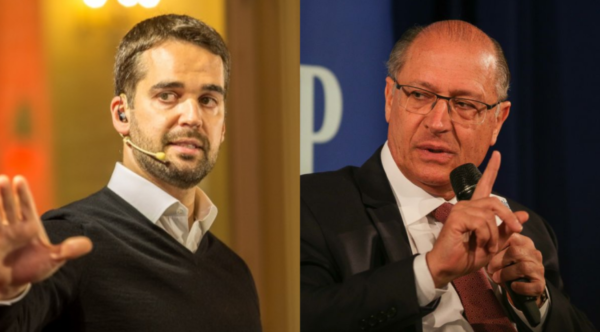 Montagem com os tucanos Eduardo Leite e Geraldo Alckmin