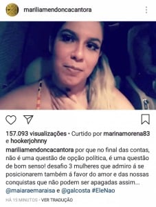 Marília Mendonça já protestou contra Bolsonaro