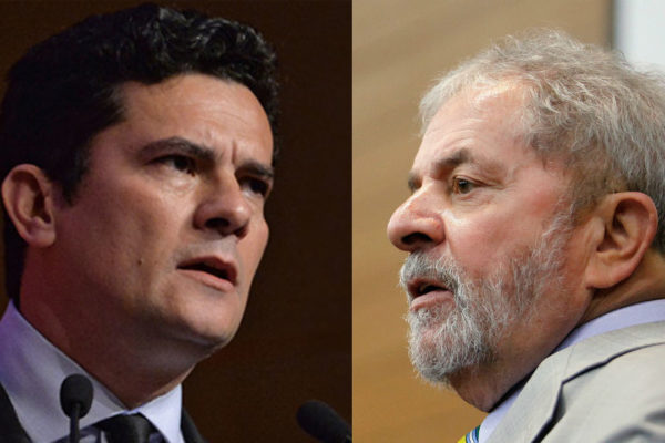 Montagem de Sergio Moro e Lula