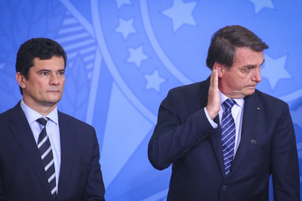 O ex-juiz Sérgio Moro (Podemos) e o presidente Jair Bolsonaro (PL). Foto: Reprodução