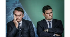 O presidente Jair Bolsonaro (sem partido) e o ex-ministro Sérgio Moro (Podemos). Foto: Adriano Machado/Reuters
