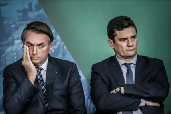 O presidente Jair Bolsonaro (sem partido) e o ex-ministro Sérgio Moro (Podemos). Foto: Adriano Machado/Reuters