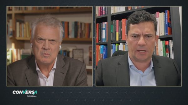 Pedro Bial e Sergio Moro