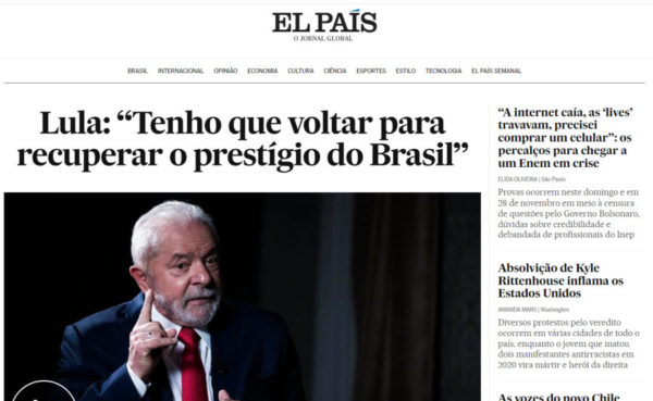 Veja Lula no El País