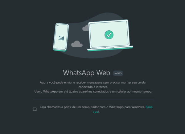 Veja o WhatsApp Web