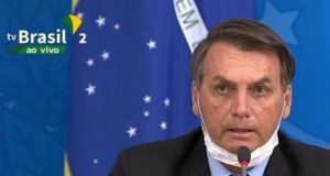 Jair Bolsonaro em transmissão da TV Brasil