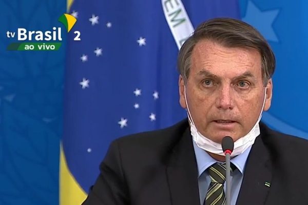 Jair Bolsonaro em transmissão da TV Brasil