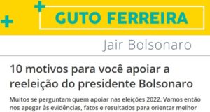 Matéria do R7 sobre Jair Bolsonaro