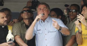 Bolsonaro em discurso na Paulista no dia 07 de setembro de 2021.