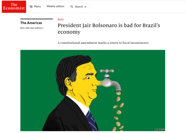 The Economist diz que Bolsonaro faz mal à Economia