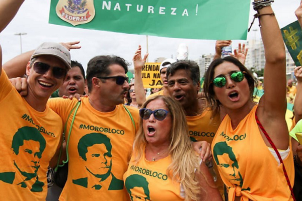 Atores da Globo no "Morobloco"