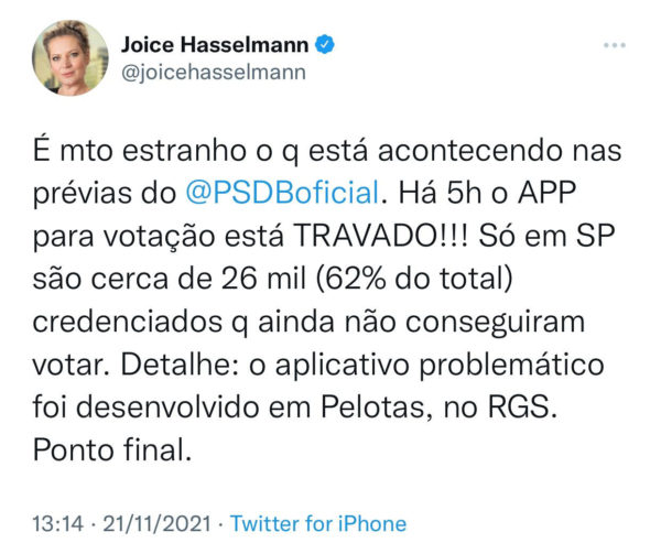 Veja a Joice Hasselmann