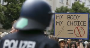 Protesto antivacina em Berlim