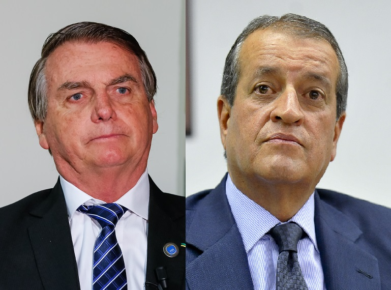 O presidente Jair Bolsonaro (PL) e o presidente do seu novo partido, Valdemar Costa Neto. Imagem: Reprodução