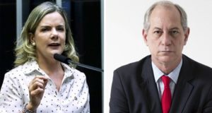 Gleisi Hofmann e Ciro Gomes