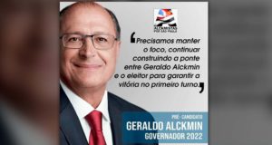 O PSD divulgou uma imagem com Geraldo Alckmin como pré-candidato a governador de São Paulo. Imagem: Reprodução/PSD