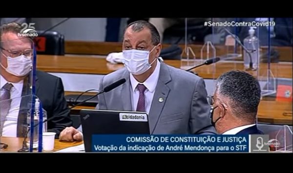 Aziz durante sabatina de André Mendonça