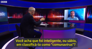 O ex-ministro Ernesto Araújo virou chacota na BBC. Imagem: Reprodução