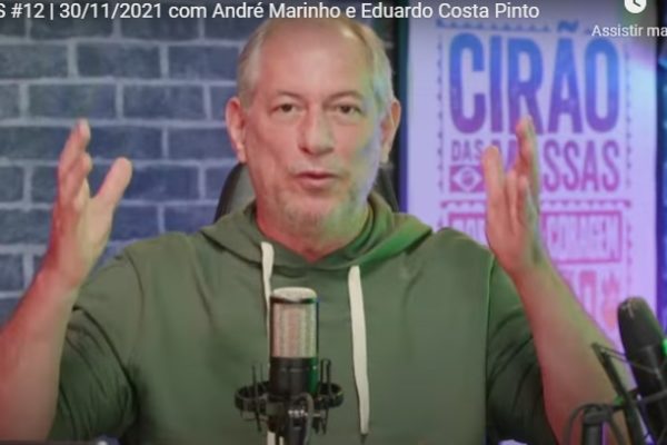 Ciro Gomes, em discurso, numa live