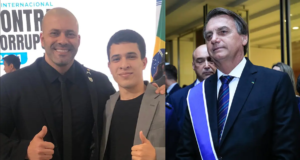O deputado bolsonarista que esteve preso, Daniel Silveira, e o presidente Jair Bolsonaro (PL). Imagens: Reprodução/Twitter e Estevam Costa/PR
