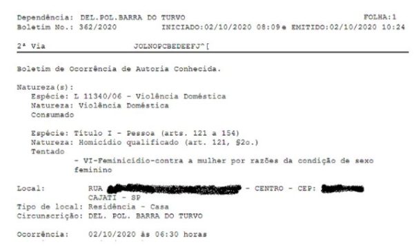 Veja o BO