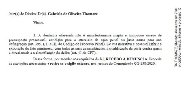 Veja trechos da decisão judicial