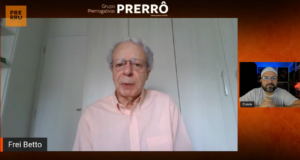 Frei Betto fala ao Essencial do DCM em parceria com o Grupo Prerrogativas. Imagem: Reprodução/YouTube