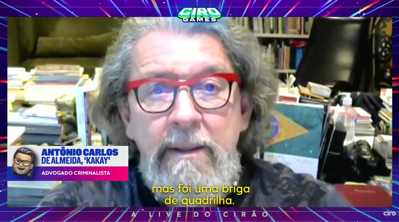 O advogado criminalista Antônio Carlos "Kakay", em entrevista a Ciro Gomes (PDT). Imagem: Reprodução