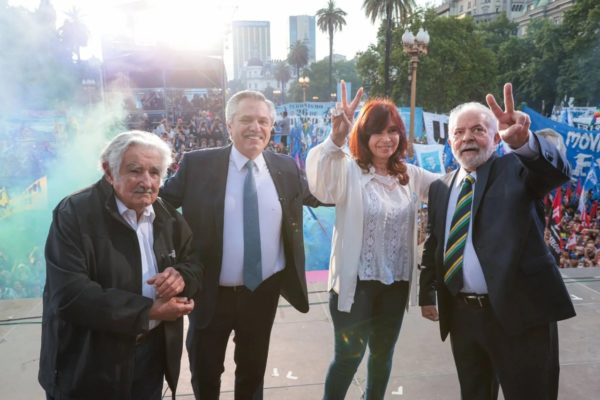 Pepe Mujica, Alberto Fernández, Cristina Kirchner e Lula