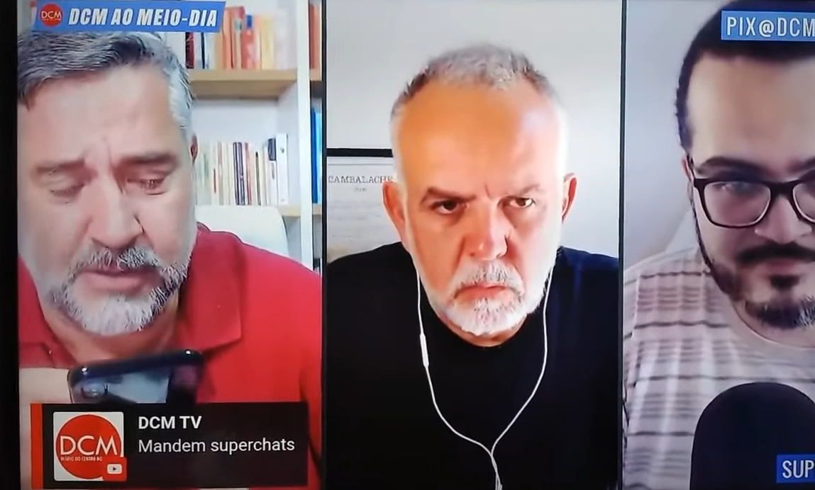 O deputado federal Paulo Pimenta (PT-RS) atendeu Lula no meio da live do DCM. Imagem: Reprodução