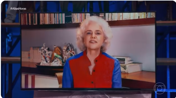 A atriz Marieta Severo foi uma das entrevistadas no Altas Horas que foi ao ar no sábado (25). Imagem: Reprodução