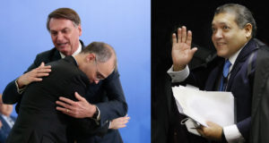 André Mendonça, com Bolsonaro, e Kássio Nunes