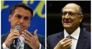 Montagem de Jair Bolsonaro e Geraldo Alckmin